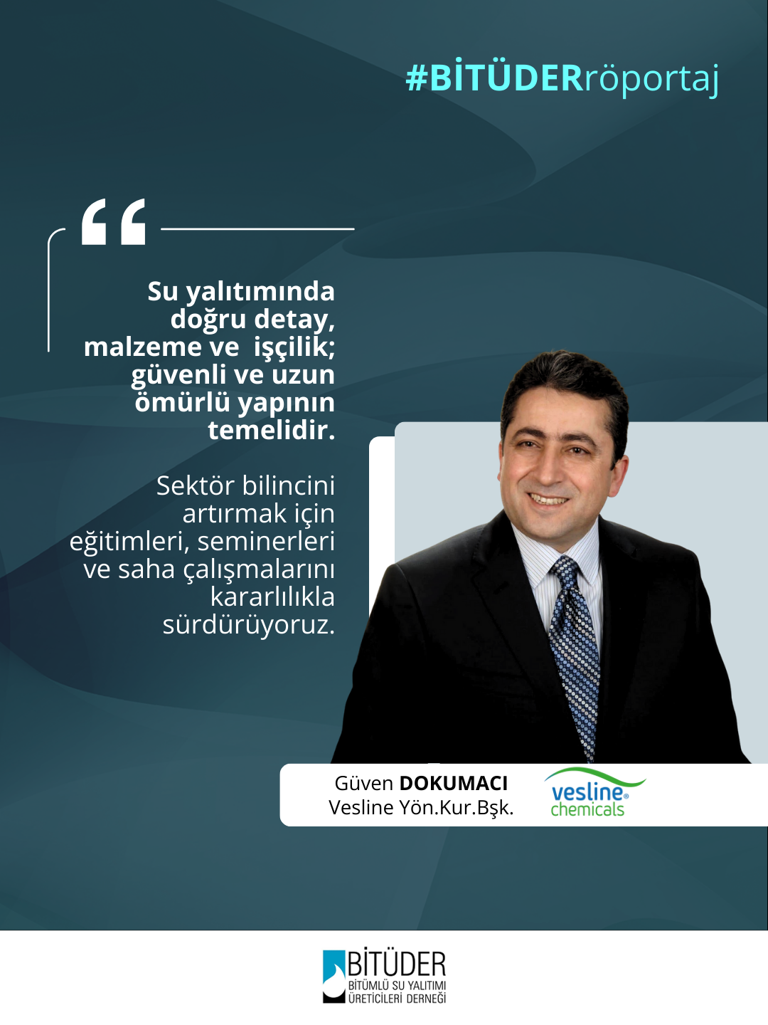 “Su yalıtımında doğru detay, doğru malzeme ve doğru işçilik; güvenli ve uzun ömürlü yapının temelidir.”